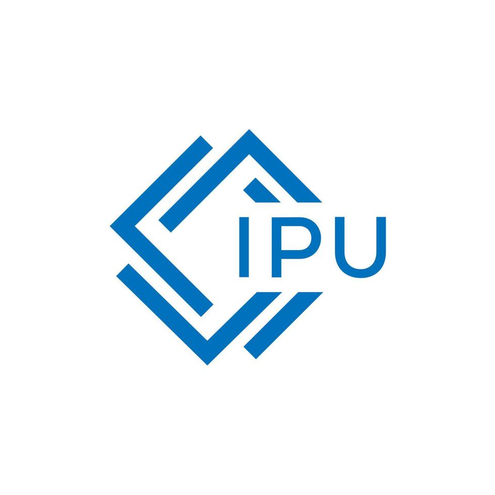 IPU letter logo design on white background. IPU creative circle letter logo concept. IPU letter design. vector