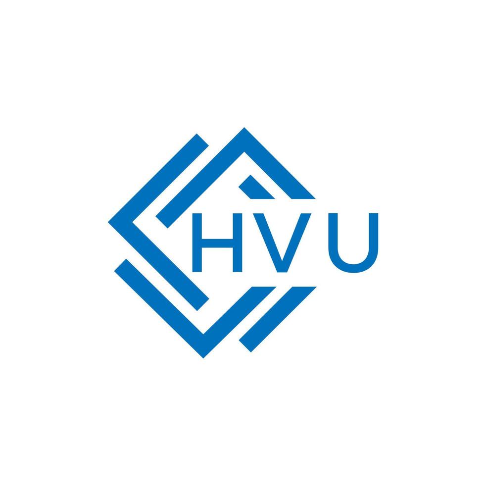 hvu letra logo diseño en blanco antecedentes. hvu creativo circulo letra logo concepto. hvu letra diseño. vector