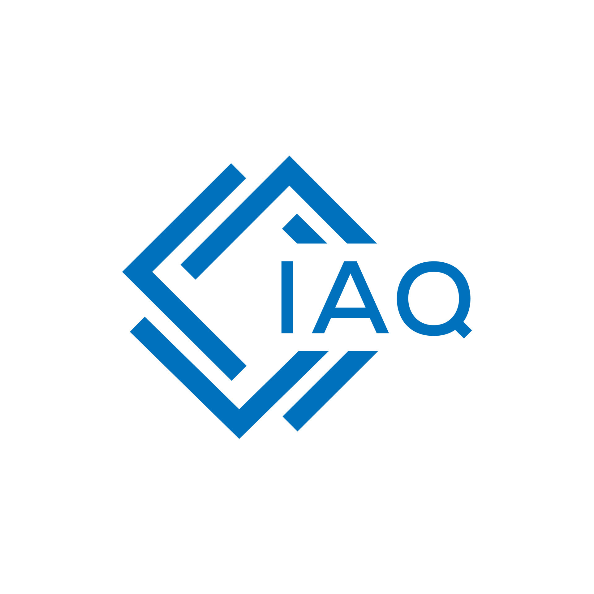 iaq letra logo diseño en blanco antecedentes. iaq creativo circulo