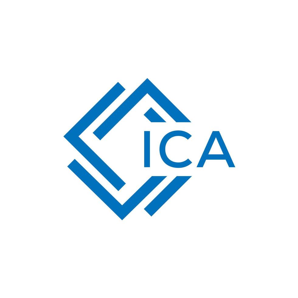 ICA letter logo design on white background. ICA creative circle letter logo concept. ICA letter design. vector