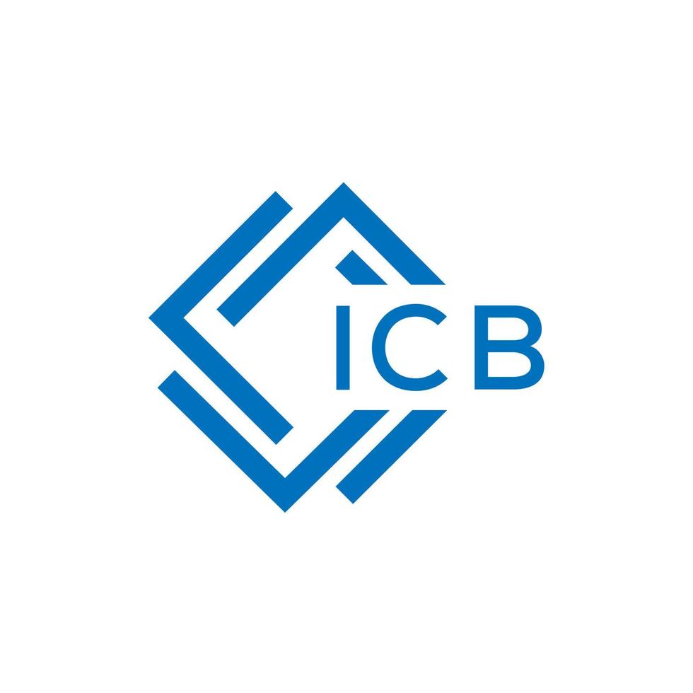 ICB letter logo design on white background. ICB creative circle letter logo concept. ICB letter design. vector