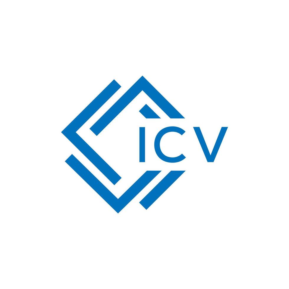 ICV letter logo design on white background. ICV creative circle letter logo concept. ICV letter design. vector