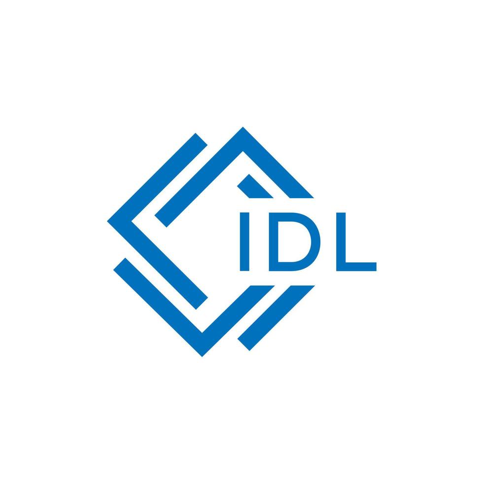 IDL letter logo design on white background. IDL creative circle letter logo concept. IDL letter design. vector