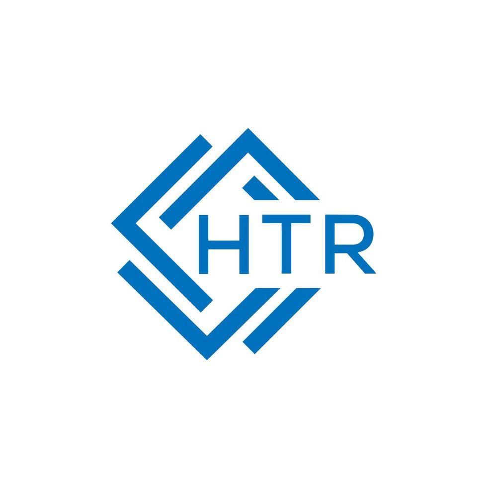 HTR letter logo design on white background. HTR creative circle letter logo concept. HTR letter design. vector