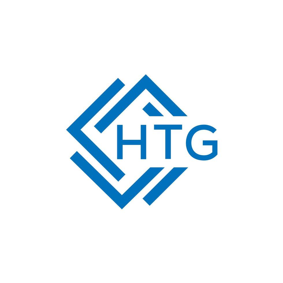 htg letra logo diseño en blanco antecedentes. htg creativo circulo letra logo concepto. htg letra diseño. vector