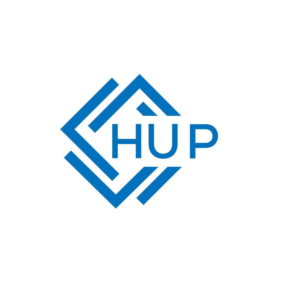 hup letra logo diseño en blanco antecedentes. hup creativo circulo letra logo concepto. hup letra diseño. vector