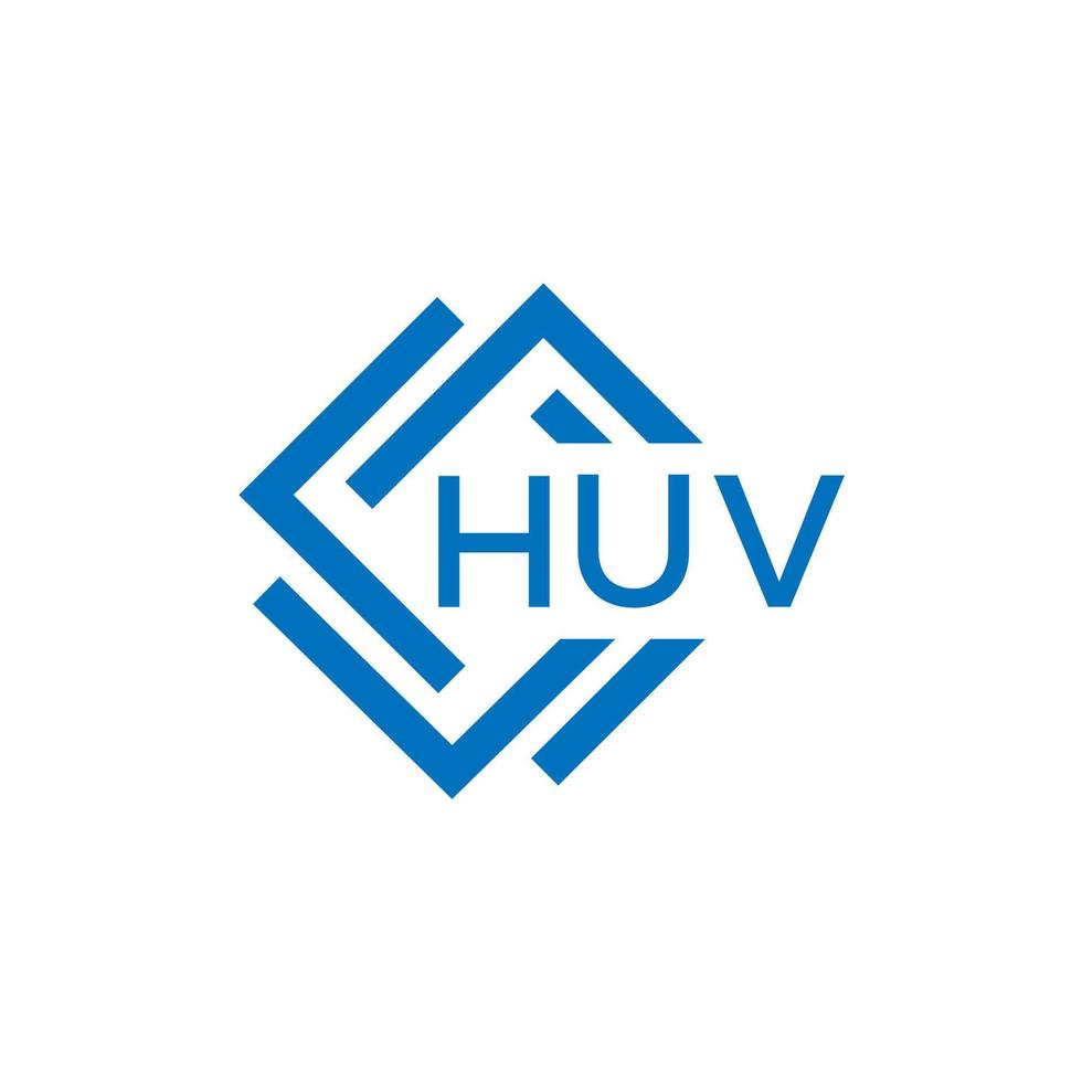 huv letra logo diseño en blanco antecedentes. huv creativo circulo letra logo concepto. huv letra diseño. vector