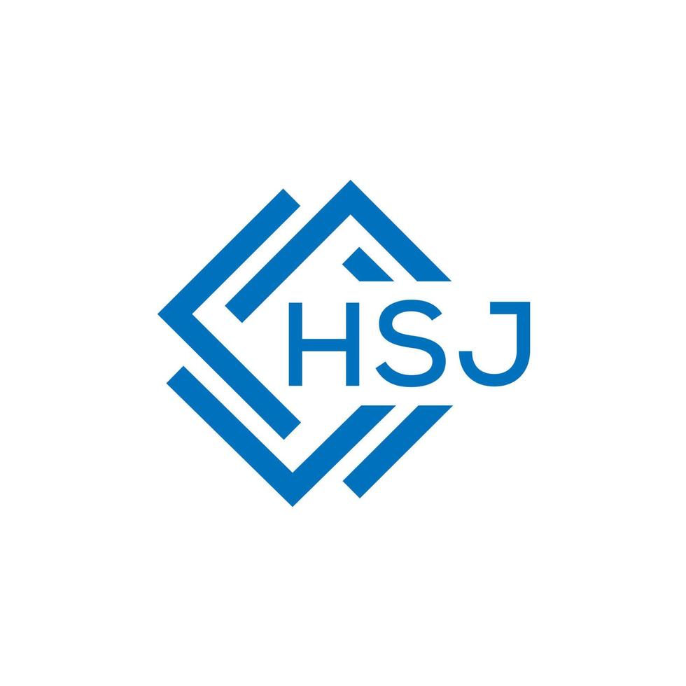 hsj letra logo diseño en blanco antecedentes. hsj creativo circulo letra logo concepto. hsj letra diseño. vector