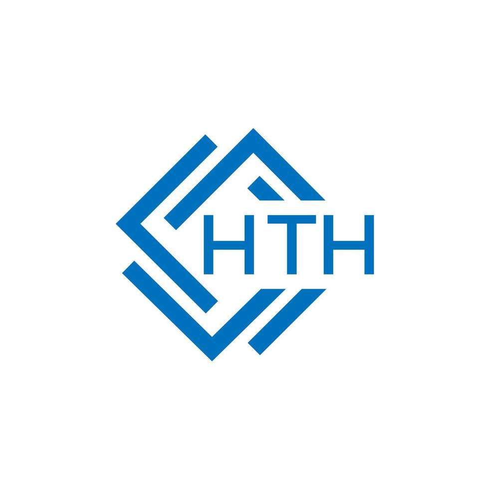 hth letra logo diseño en blanco antecedentes. hth creativo circulo letra logo concepto. hth letra diseño. vector