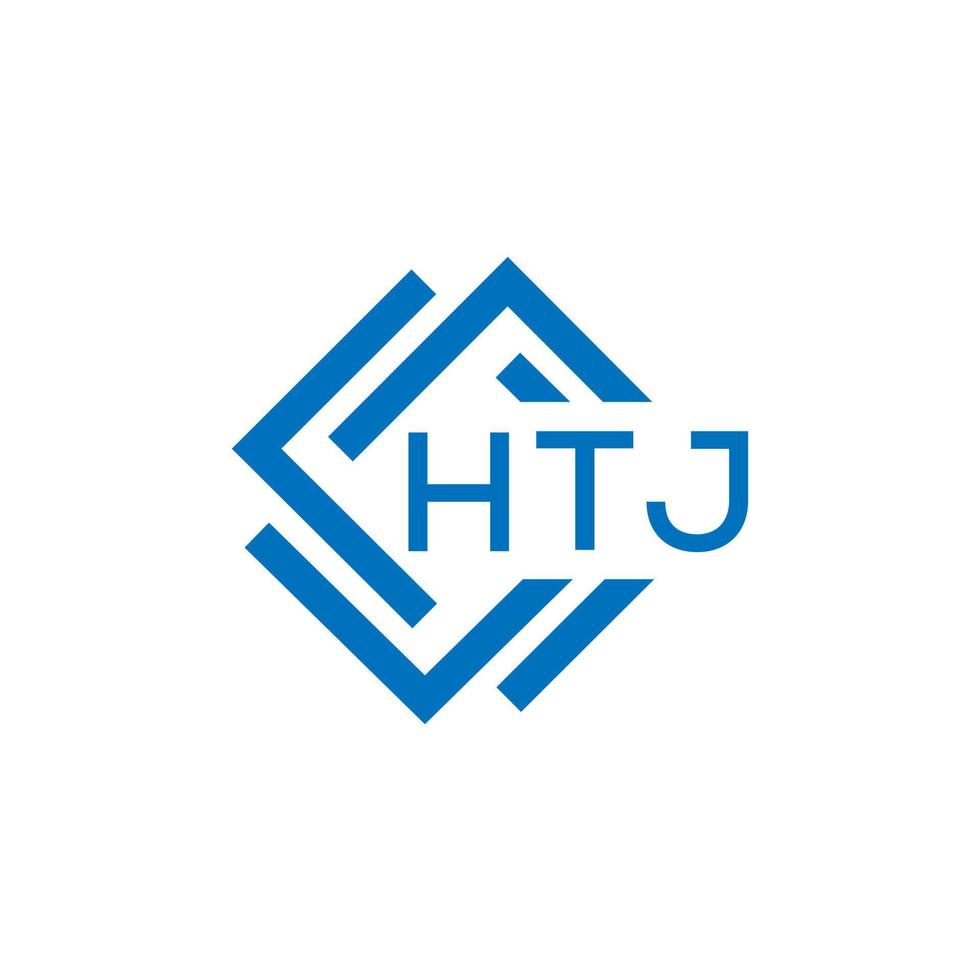 HTJ letter logo design on white background. HTJ creative circle letter logo concept. HTJ letter design. vector