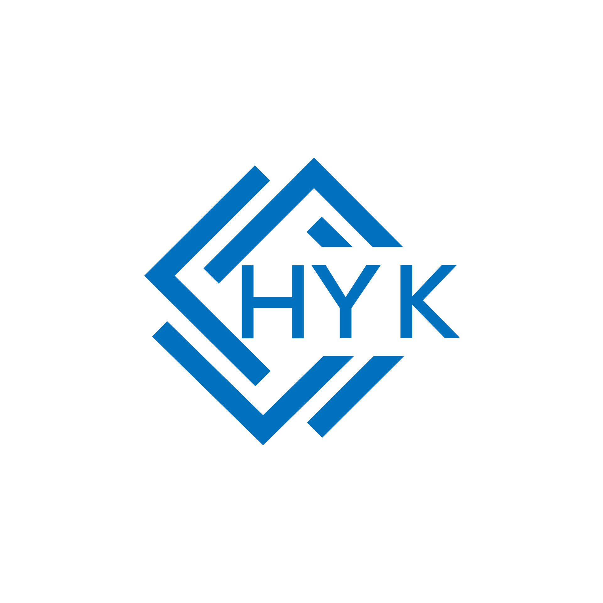 hik creativo circulo letra logo concepto. hik letra diseño.hyk letra ...