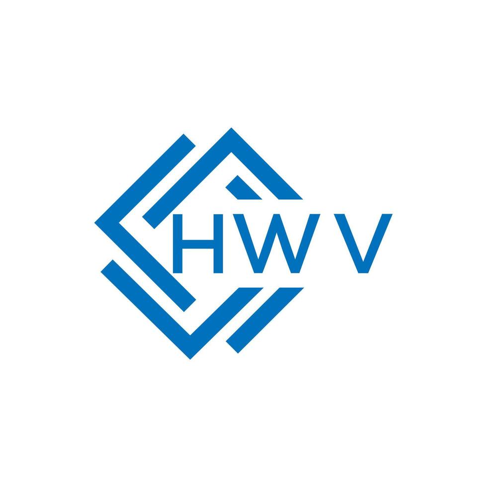 HWV letter logo design on white background. HWV creative circle letter logo concept. HWV letter design. vector