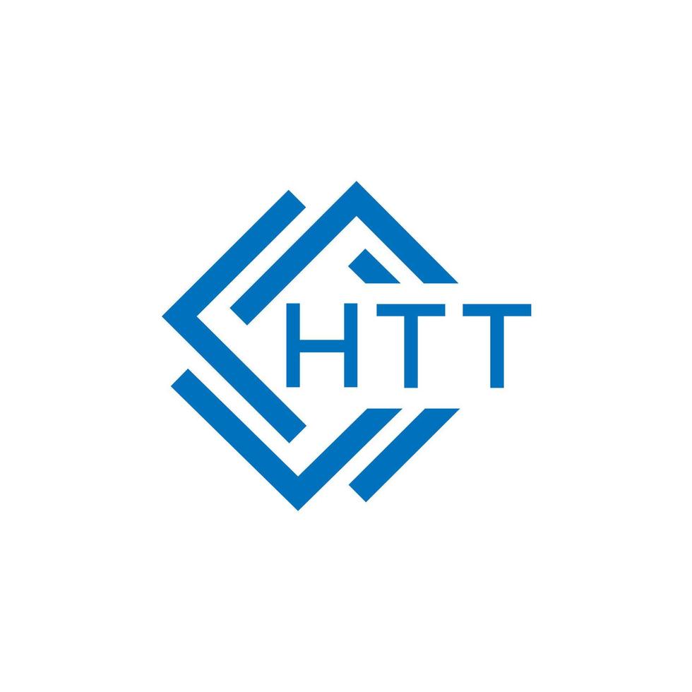 HTT letter logo design on white background. HTT creative circle letter logo concept. HTT letter design. vector