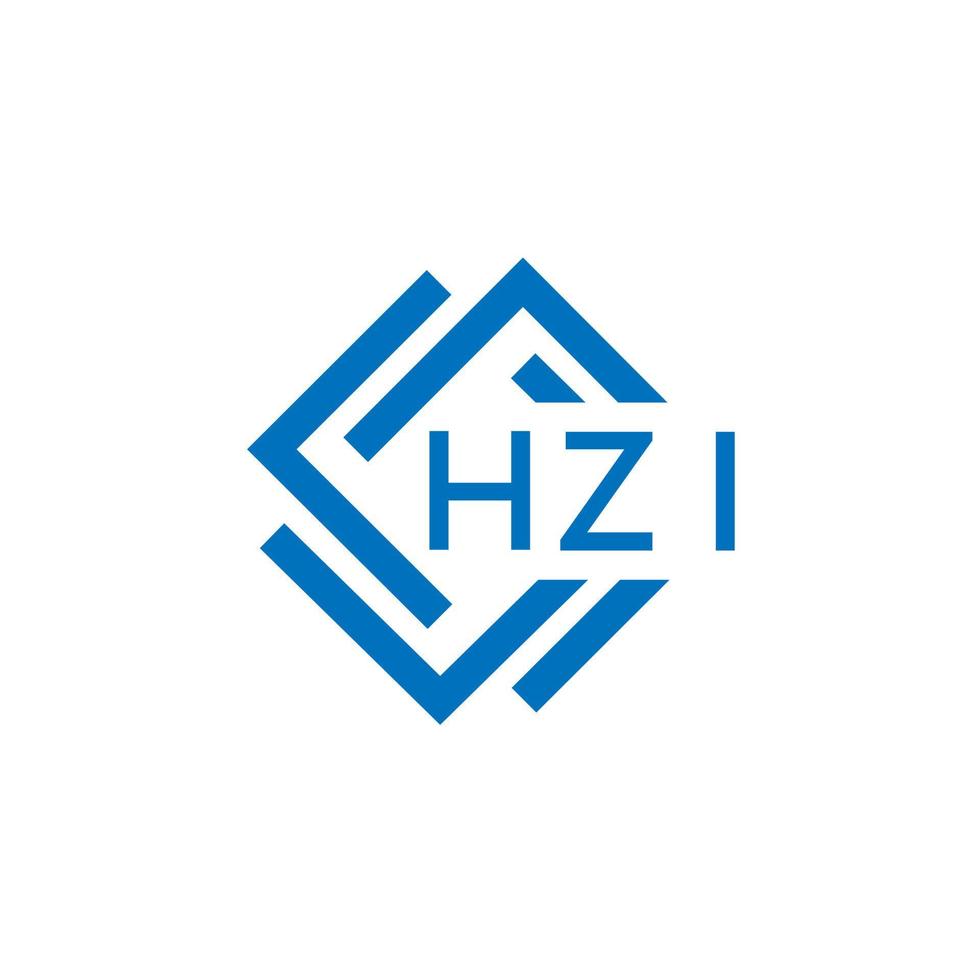 hzi letra logo diseño en blanco antecedentes. hzi creativo circulo letra logo concepto. hzi letra diseño. vector