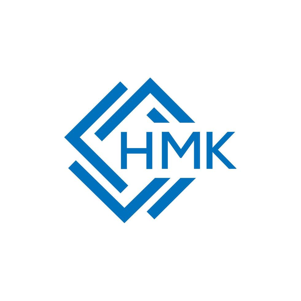 HMK letter logo design on white background. HMK creative circle letter ...