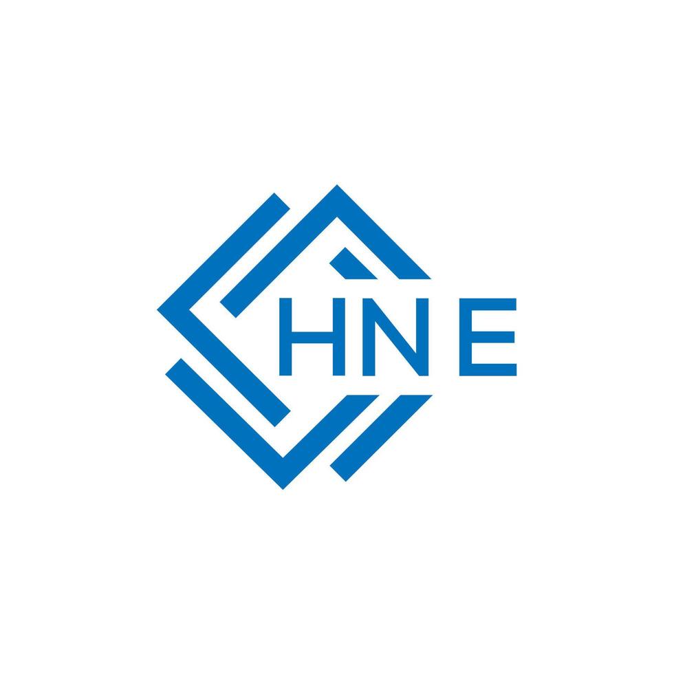 hne letra logo diseño en blanco antecedentes. hne creativo circulo letra logo concepto. hne letra diseño. vector