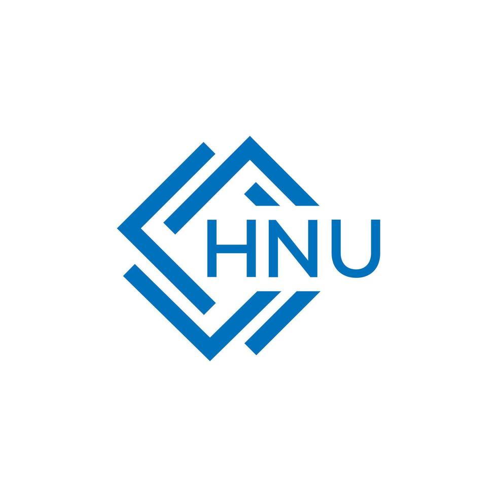 HNU letter logo design on white background. HNU creative  circle letter logo concept. HNU letter design. vector