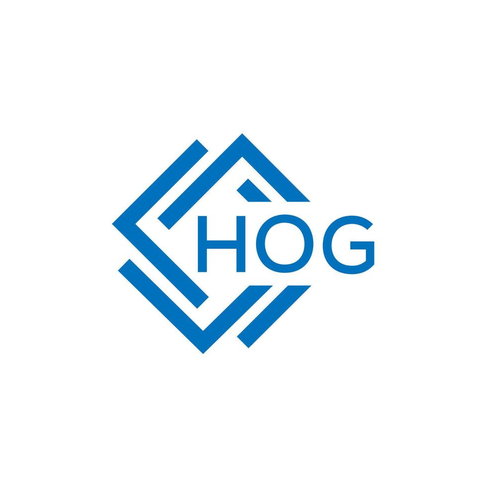 HOG letter logo design on white background. HOG creative  circle letter logo concept. HOG letter design. vector