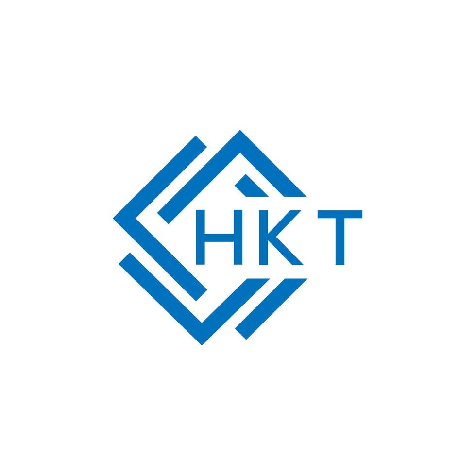 HKT letter logo design on white background. HKT creative  circle letter logo concept. HKT letter design. vector