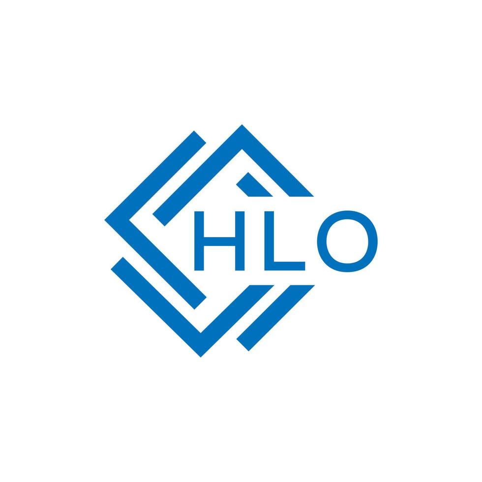 HLO letter logo design on white background. HLO creative  circle letter logo concept. HLO letter design. vector