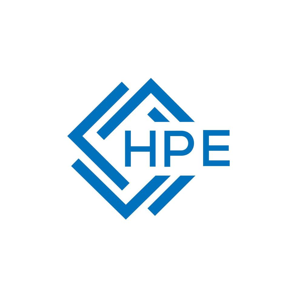 hpe letra logo diseño en blanco antecedentes. hpe creativo circulo letra logo concepto. hpe letra diseño. vector