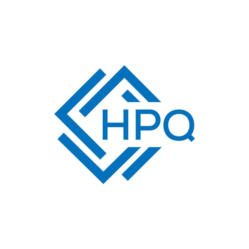 HPQ letter logo design on white background. HPQ creative circle letter logo concept. HPQ letter design. vector