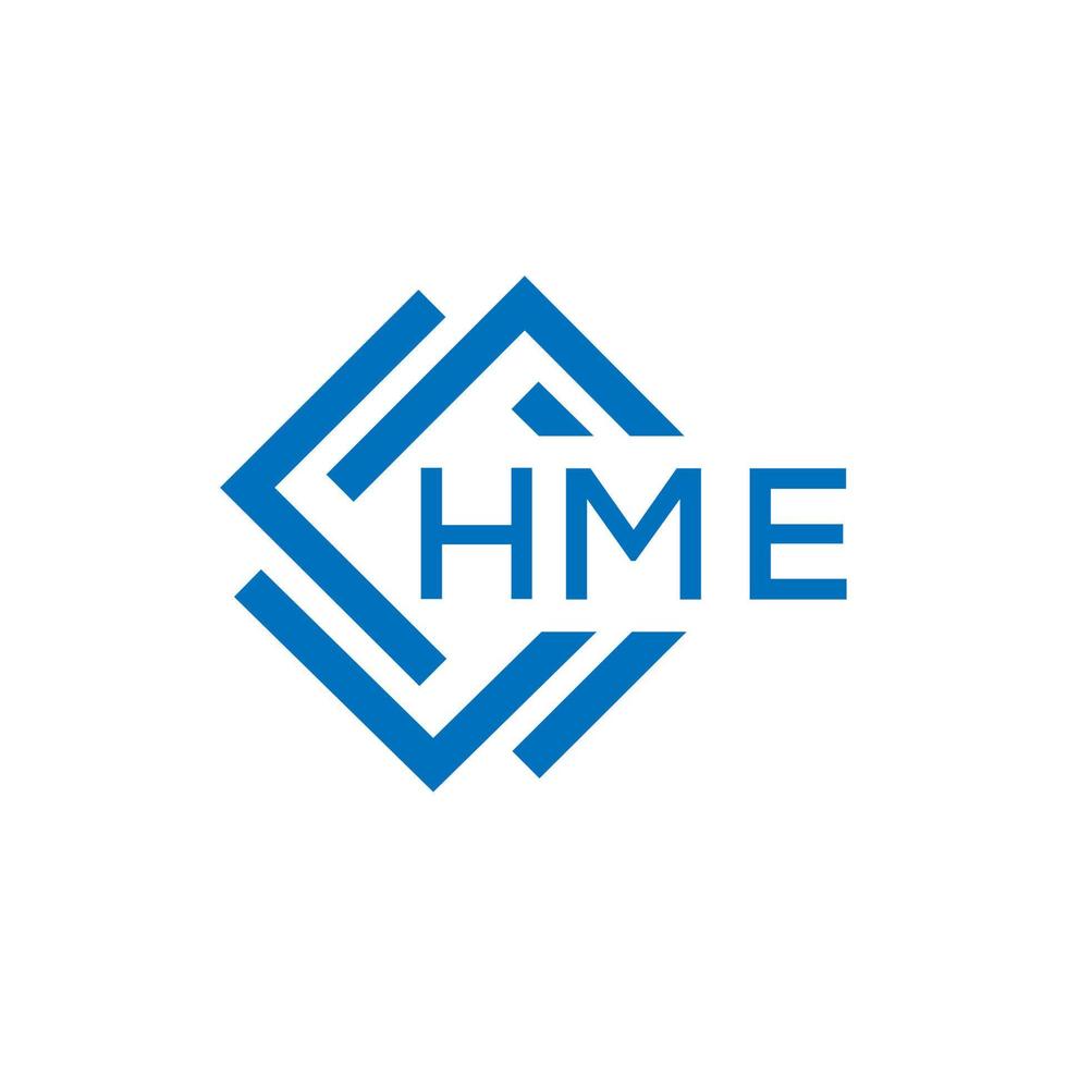 hme creativo circulo letra logo concepto. hme letra diseño.hme letra logo diseño en blanco antecedentes. hme creativo circulo letra logo concepto. hme letra diseño. vector