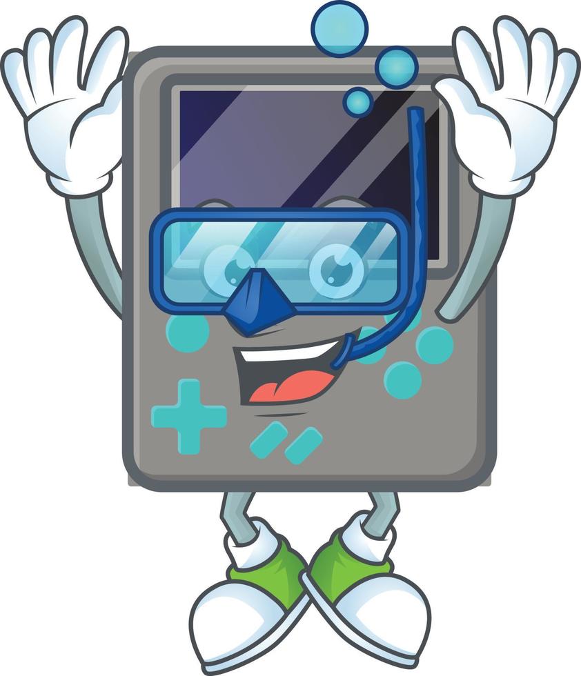 Game console mascot icon design vector
