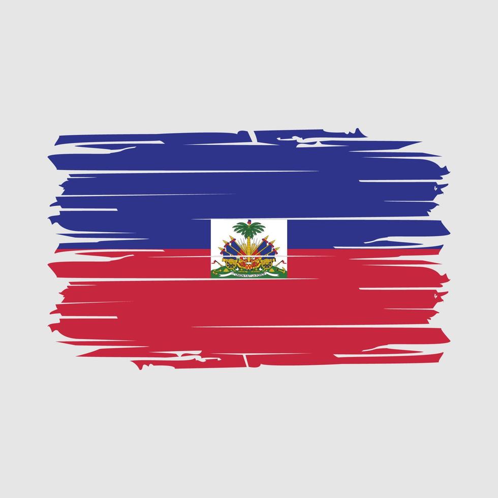 Haiti Flag Brush Vector