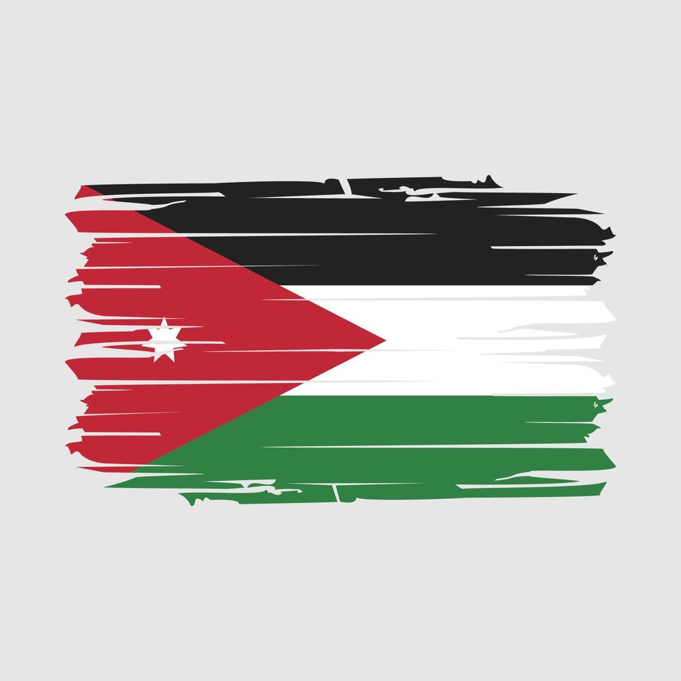 Jordan Flag Brush Vector