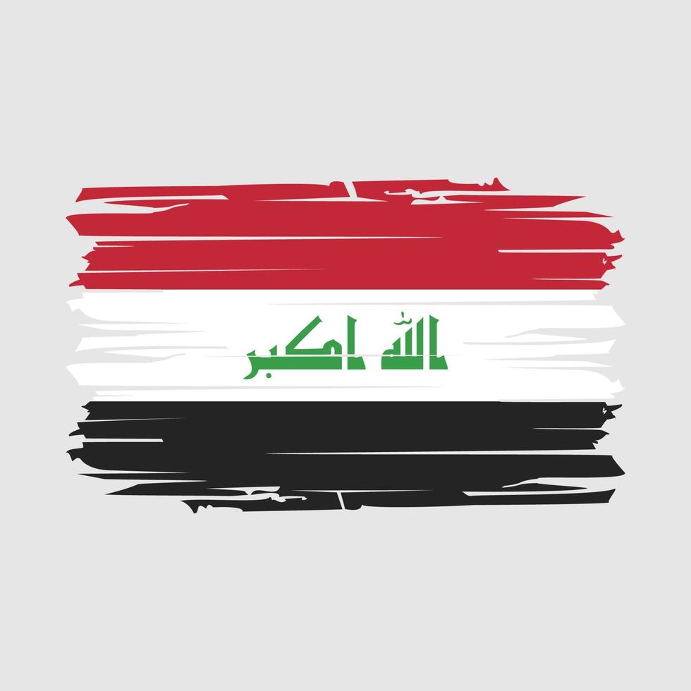 vector de pincel de bandera de irak