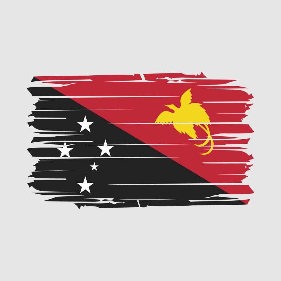 Papua Flag Brush Vector