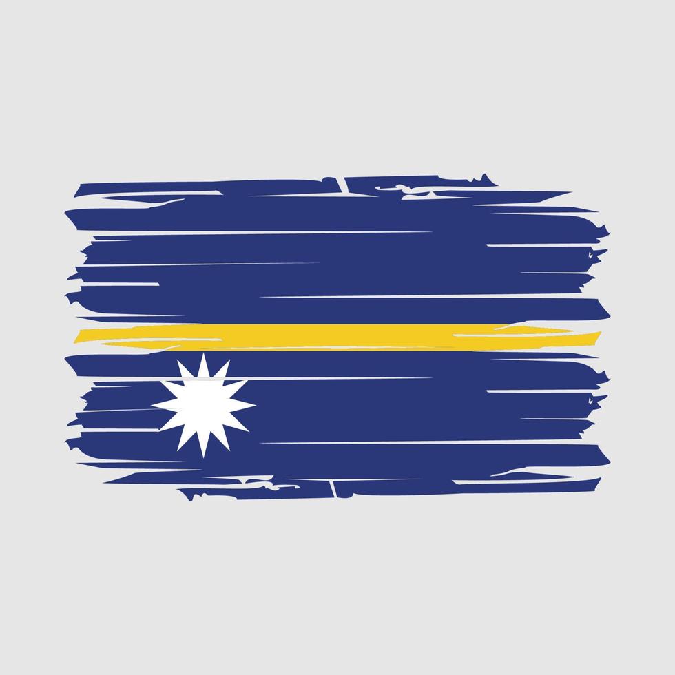 Nauru Flag Brush Vector