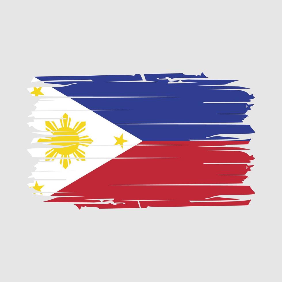 vector de pincel de bandera de filipinas