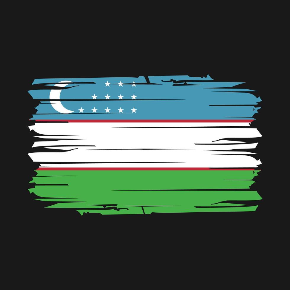 vector de pincel de bandera de uzbekistán