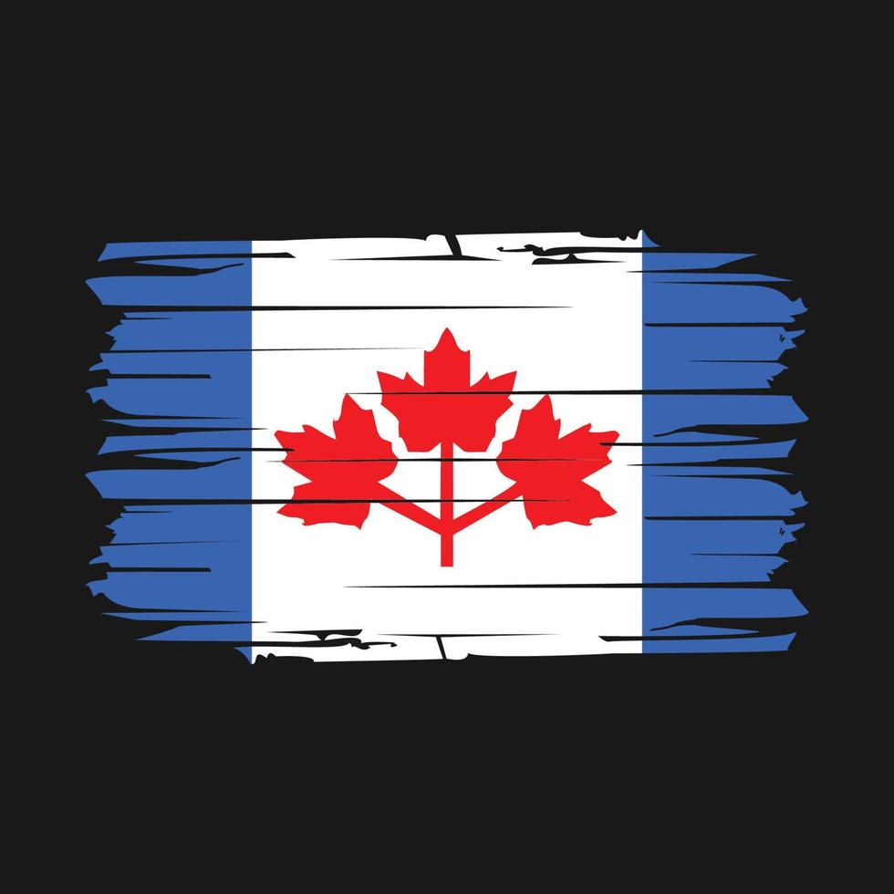 vector de pincel de bandera de canadá