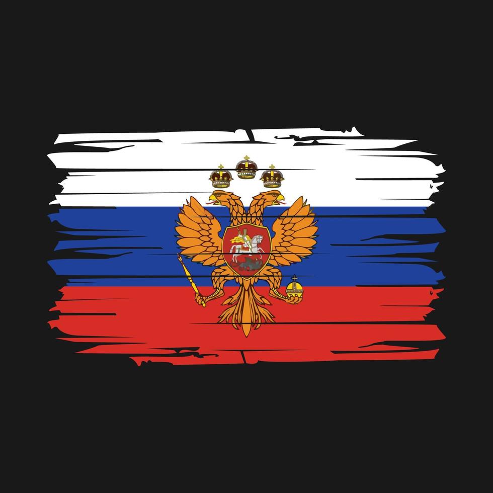 vector de pincel de bandera de rusia