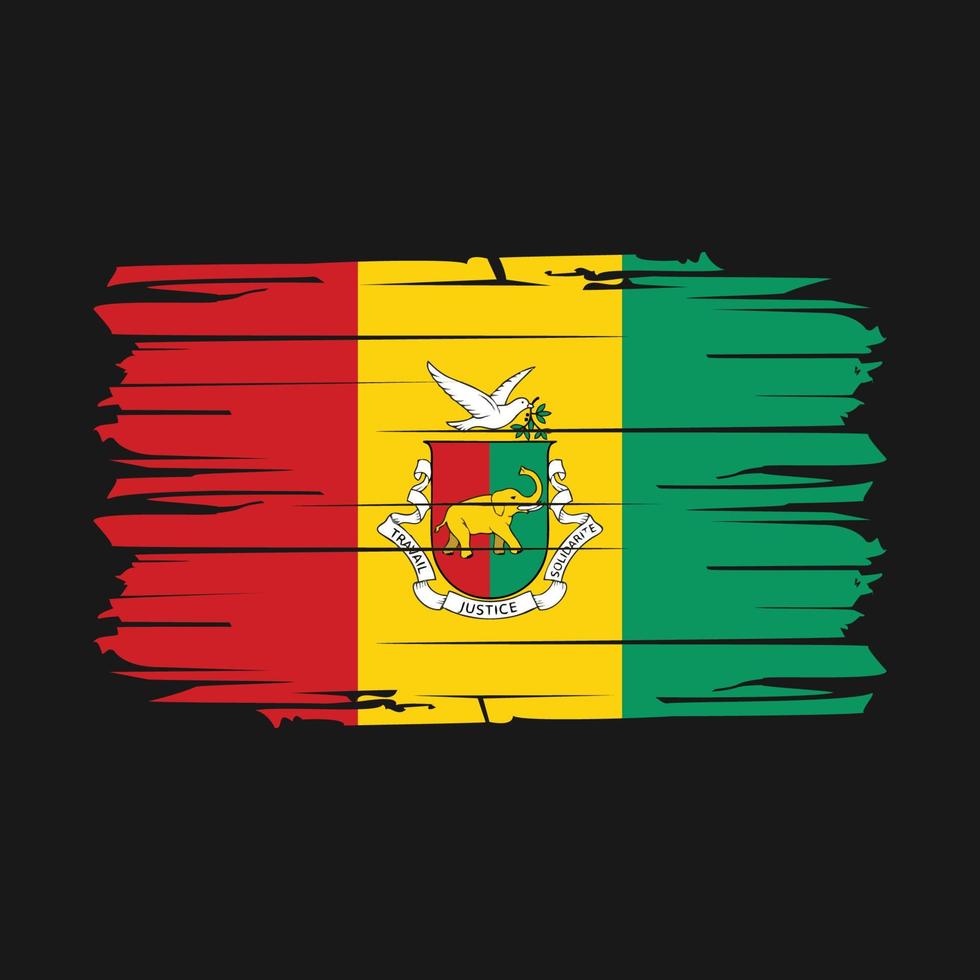 Guinea Flag Brush Vector