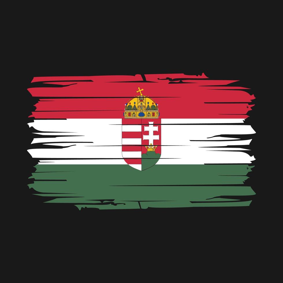 Hungary Flag Brush Vector