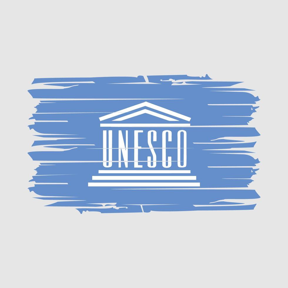 Unesco Flag Brush Vector