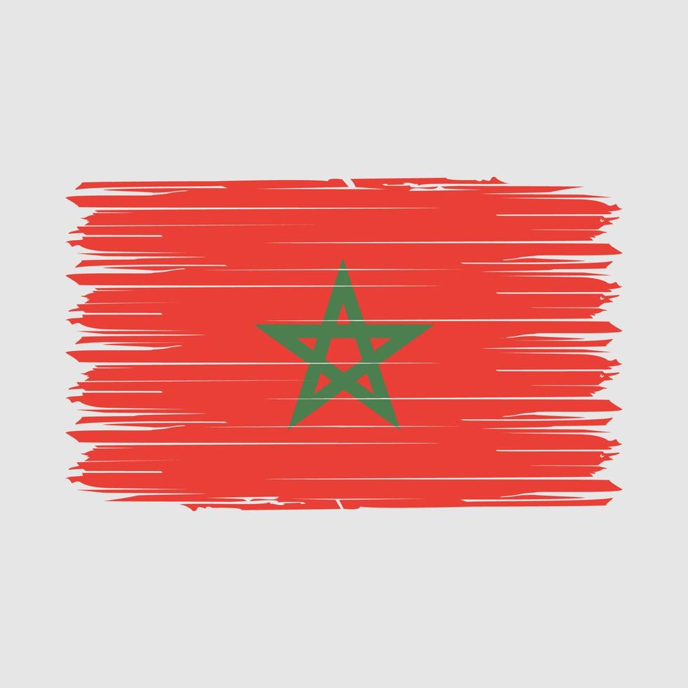 Morocco Flag Brush Vector Illustration
