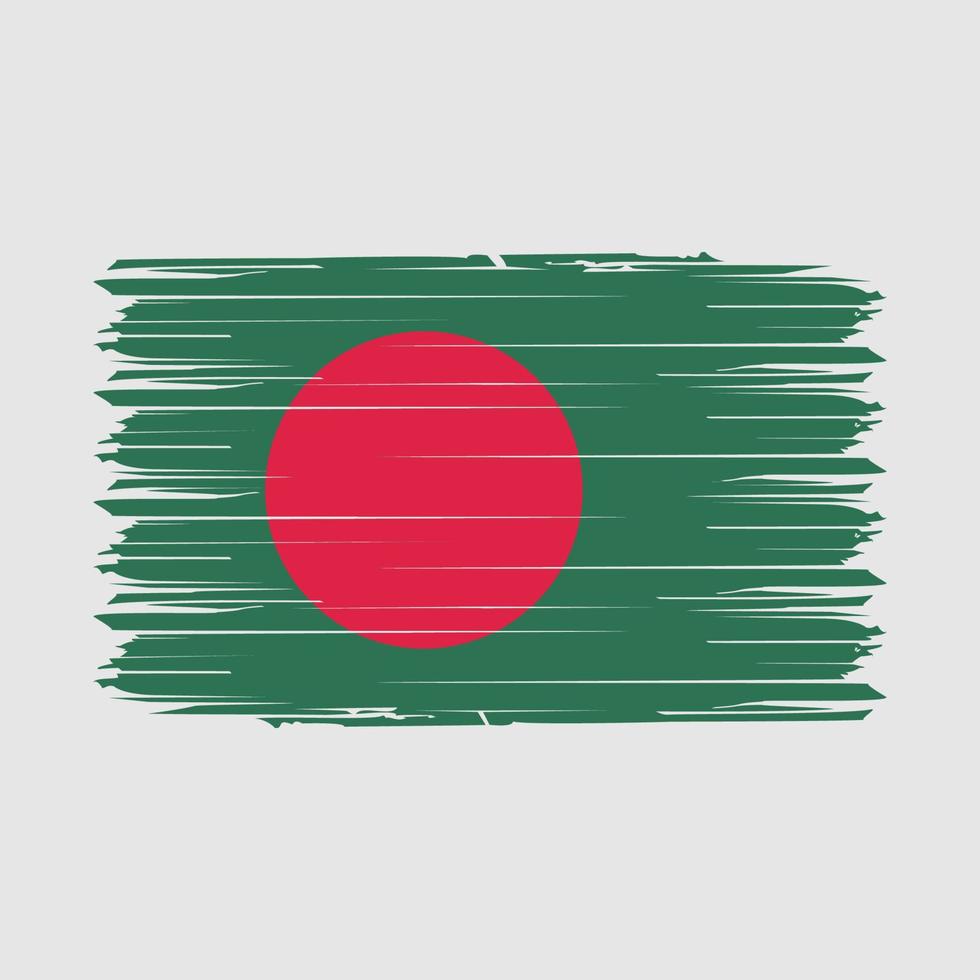 Bangladesh Flag Brush Vector Illustration
