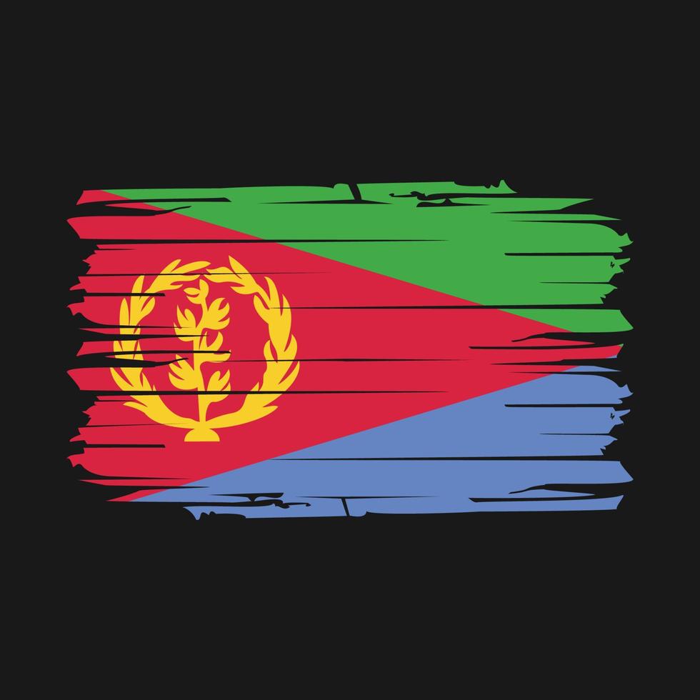 Eritrea Flag Brush Vector