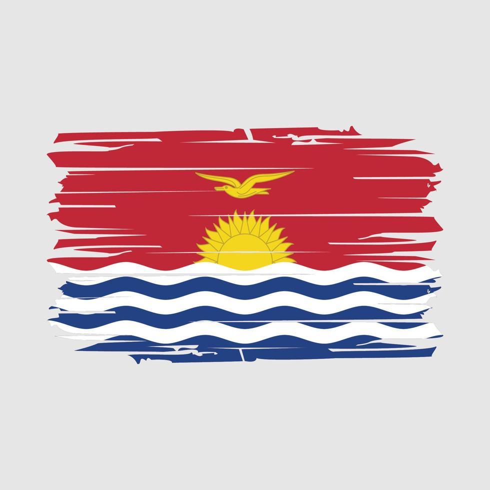 vector de pincel de bandera de kiribati