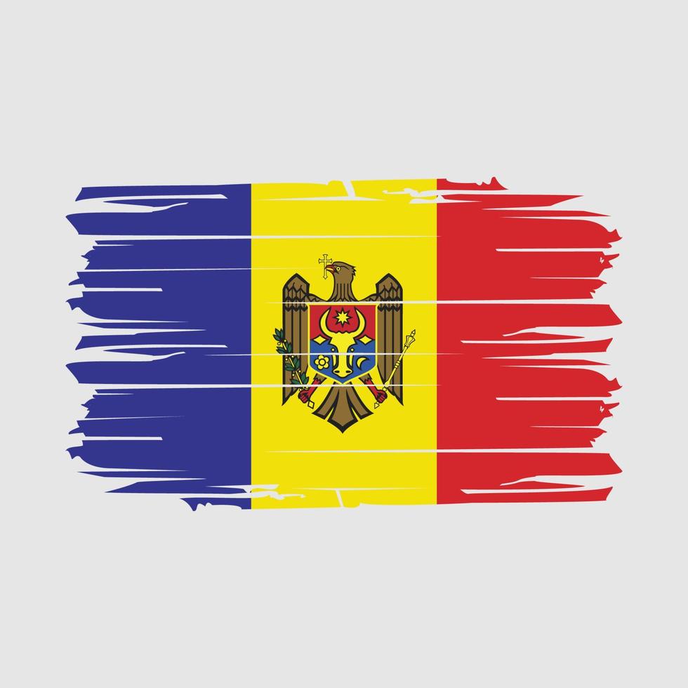 Moldova Flag Brush Vector