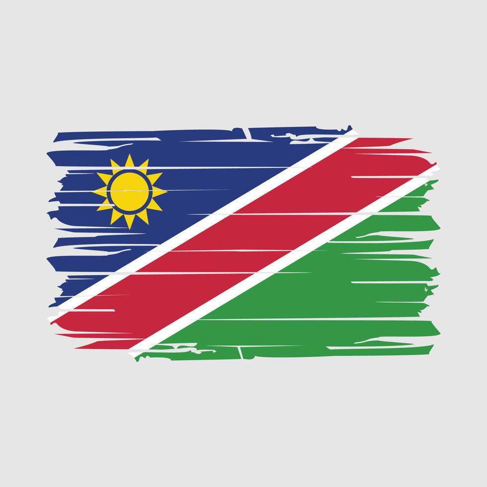 vector de pincel de bandera de namibia