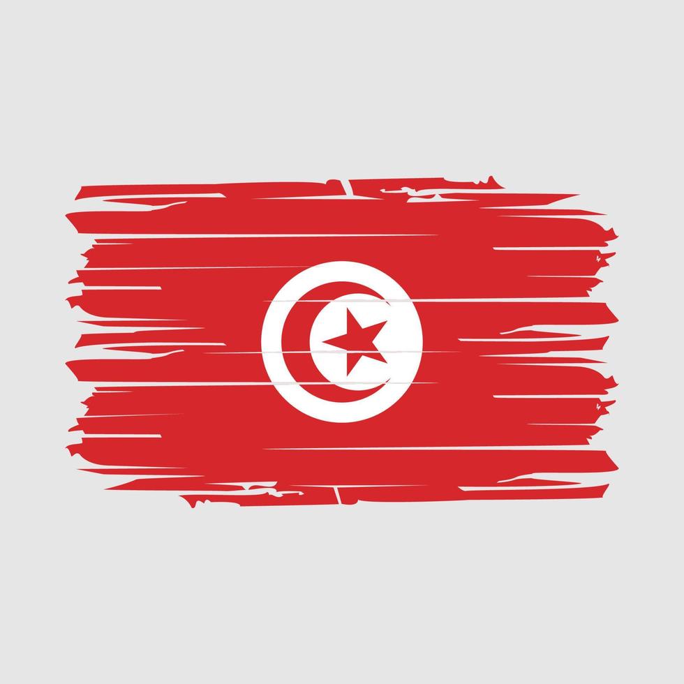 Tunisia Flag Brush Vector