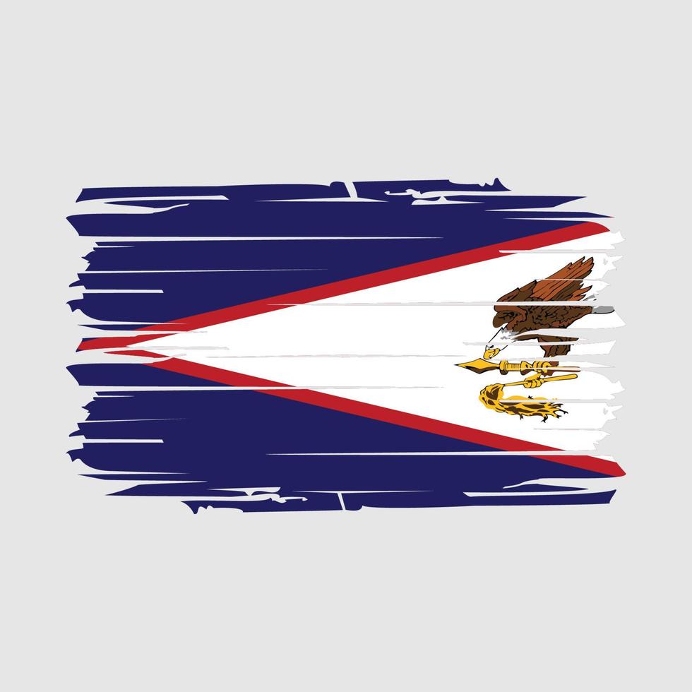 American Samoa Flag Brush Vector