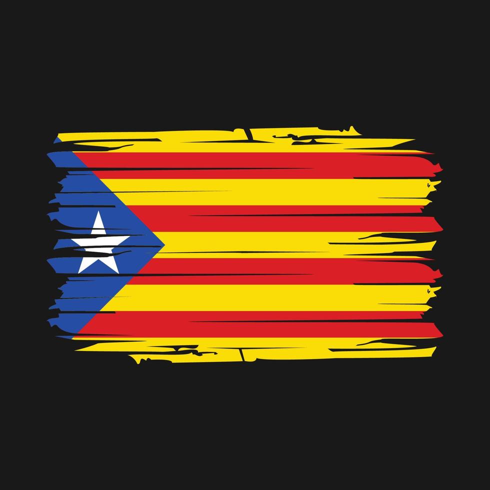 vector de pincel de bandera de cataluña