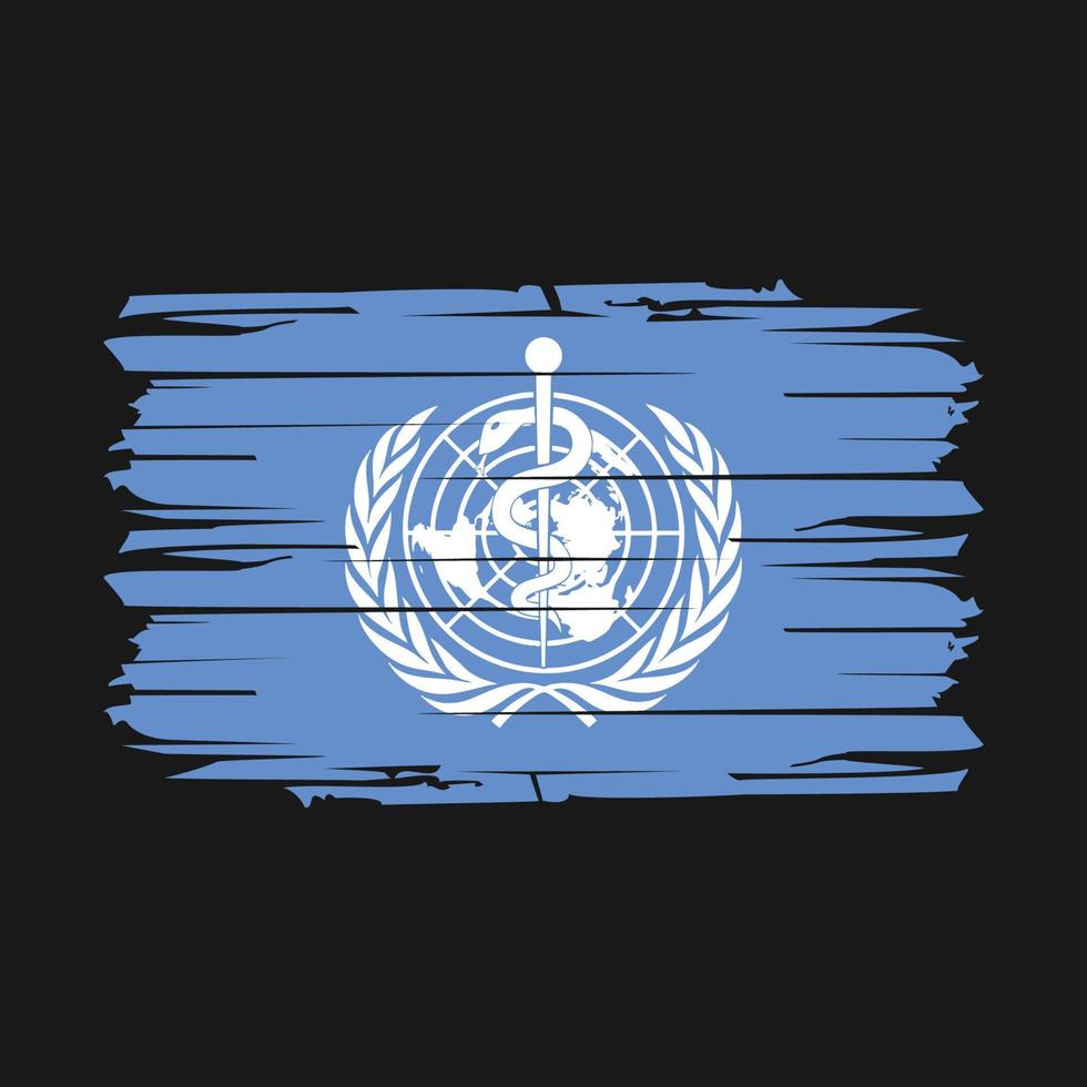 WHO Flag Brush Vector